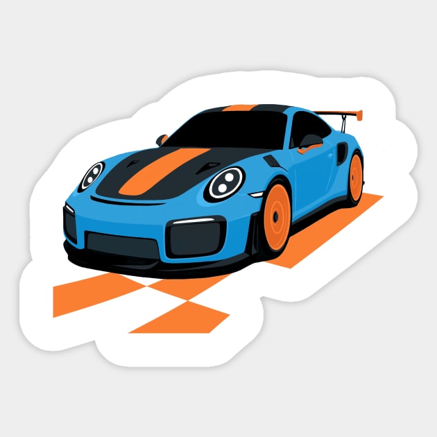 Blue GT2 Sticker by srk14105